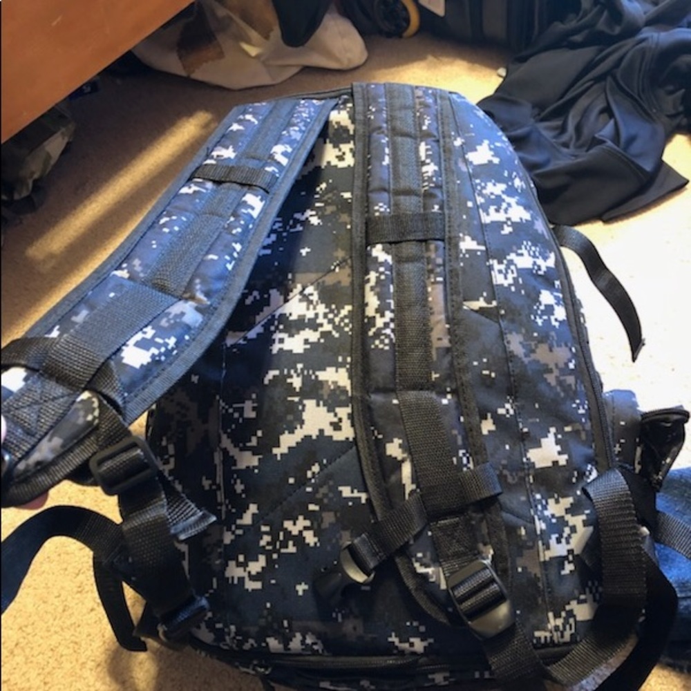 Blue Camo Tactical Book Bag